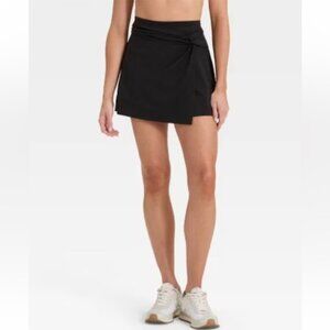 Traj3ctory Black Wrap Skort Women’s Size Large Sporty Chic Utility Style
